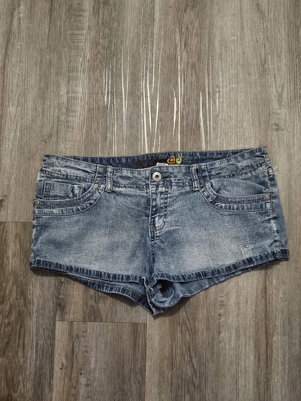 Mudd Light Blue Washed Denim Jean Shorts
